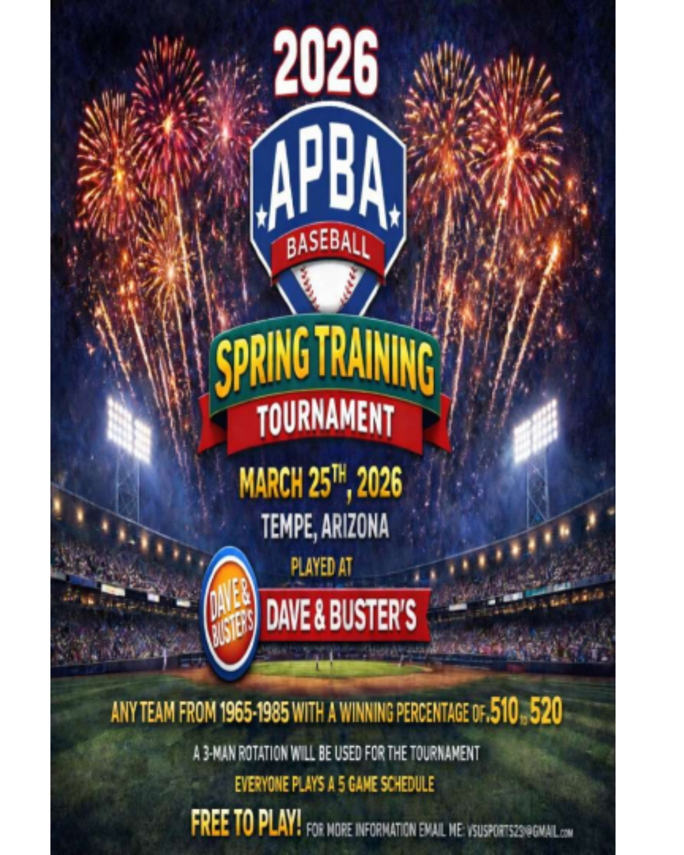 2026 APBA Spring Training Tournament